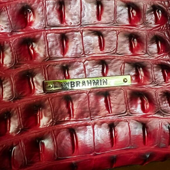 Red Authentic Brahmin Bag Tote Purse - Picture 3 of 8